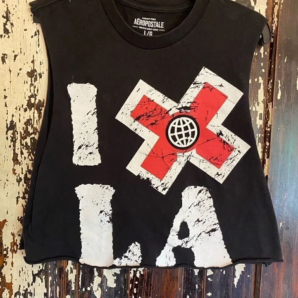 X-Games deconstructed women’s crop Warped Tour tank top size L